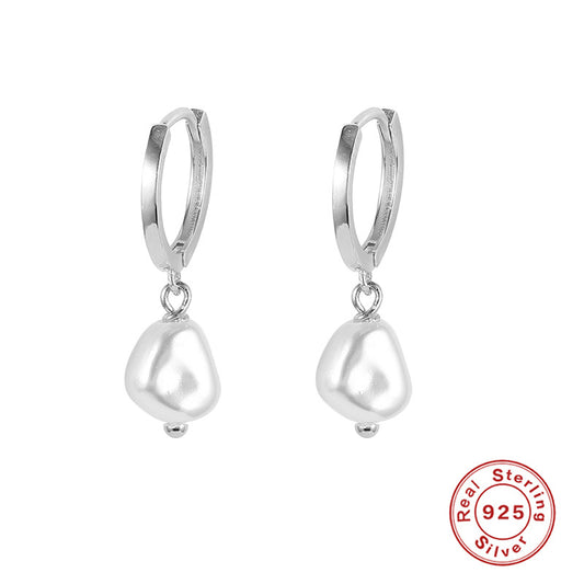 925 Silver Pearl Drop Earrings for Women — Freshwater Pearl, Gold & White Gold